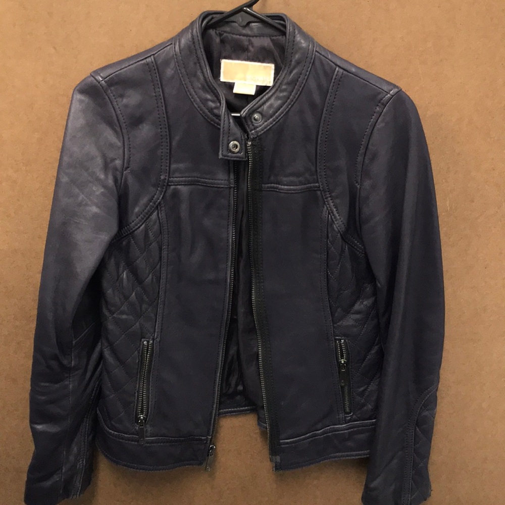 Michael Kors genuine Leather biker jacket